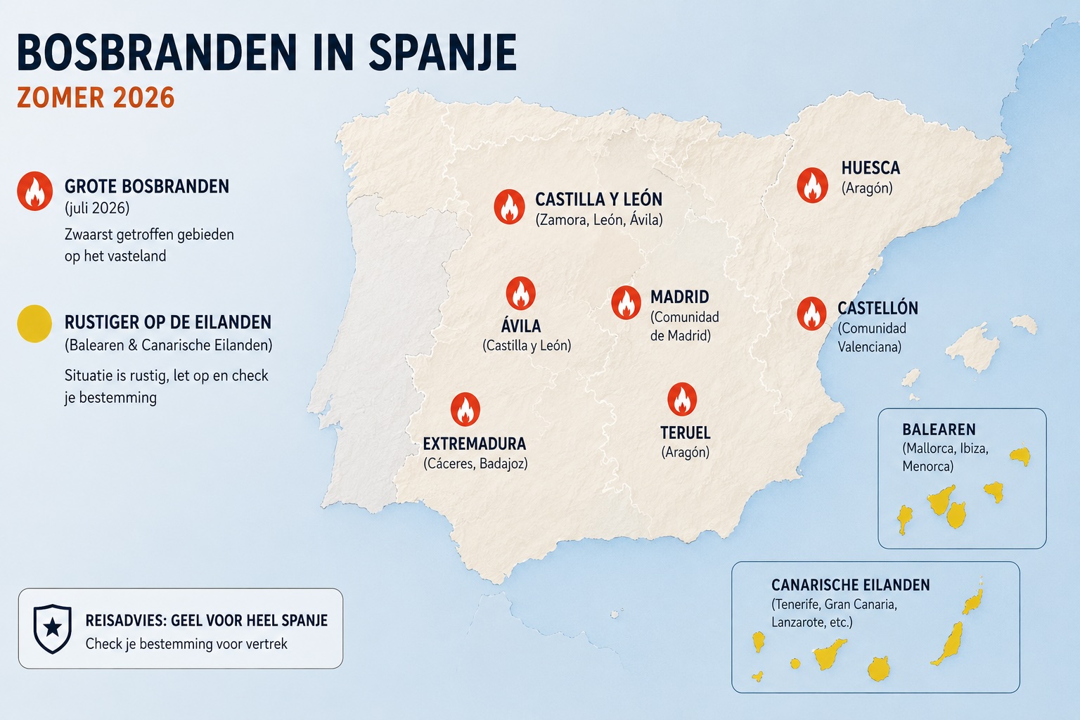 Bosbranden in Spanje